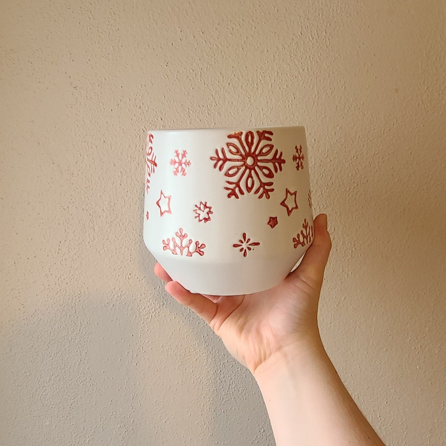 Snowflake Holiday Planter Trio