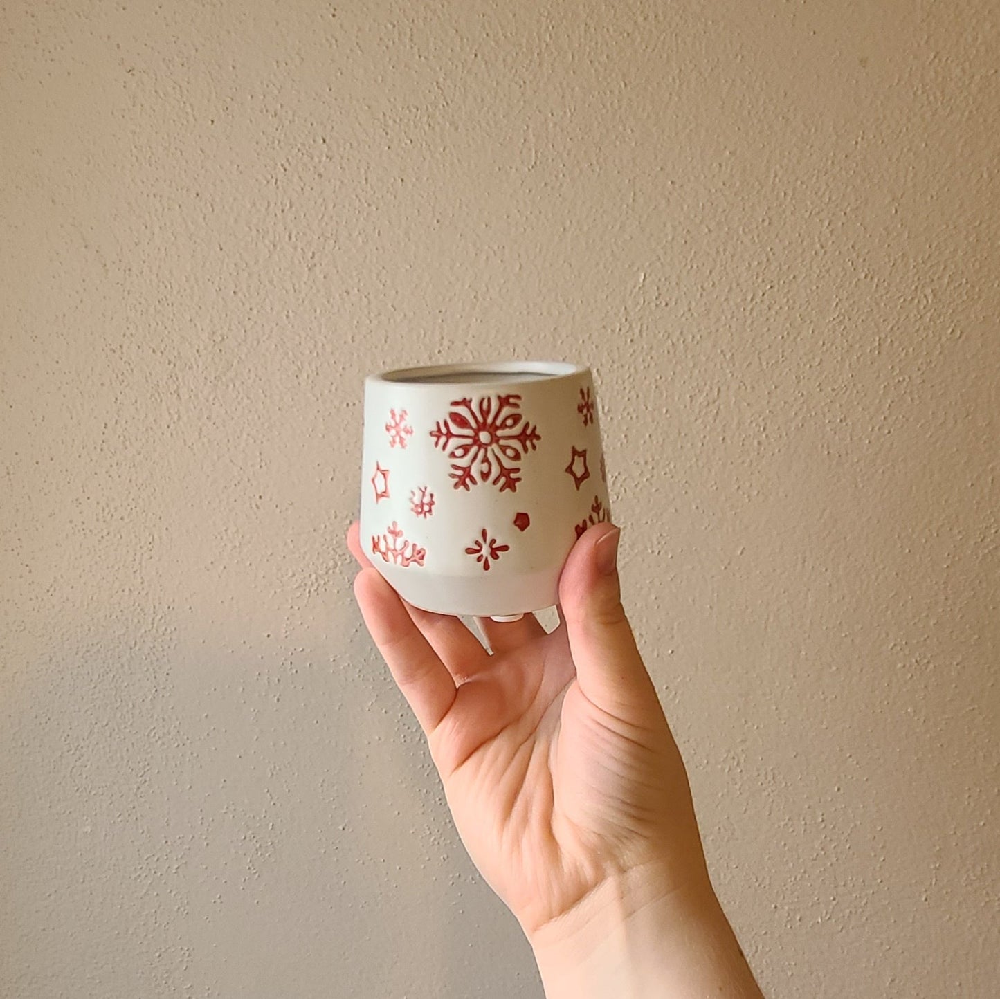 Snowflake Holiday Planter Trio